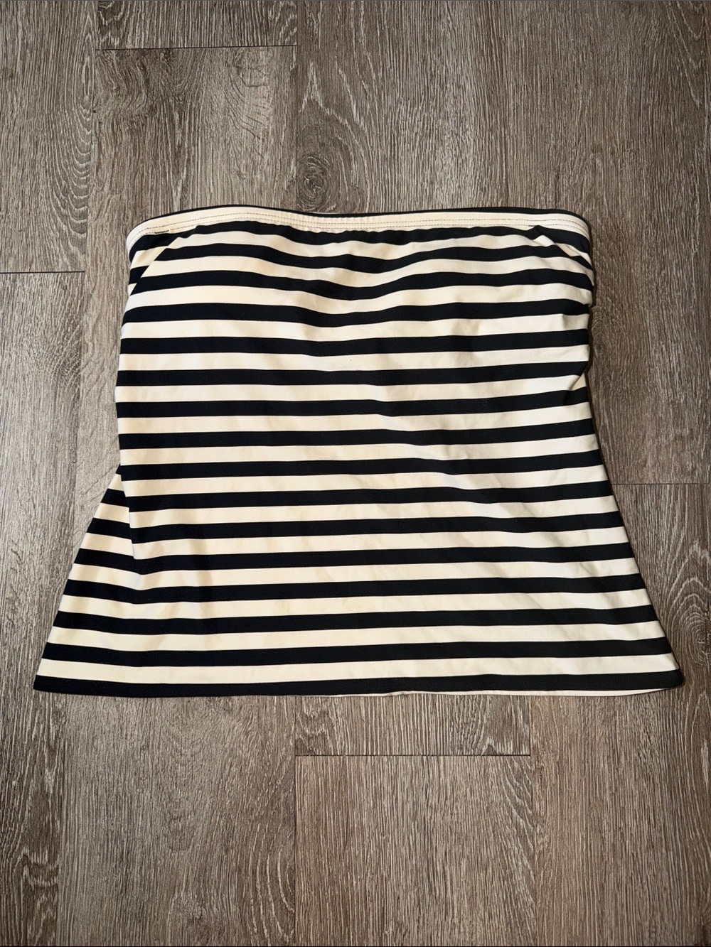 Kate spade stripe bow swimsuit top size large tube top beach vacation